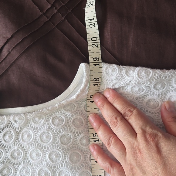 Calvin Klein Shirt dress with lace cotton lace front. Women size 12 - Picture 7 of 10